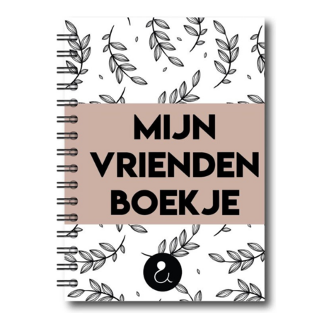 Studio Ins & Outs - Vriendenboekje - Invulboek Vrienden - Vriendenboek Basisschool - Herinneringsboekje - Sand