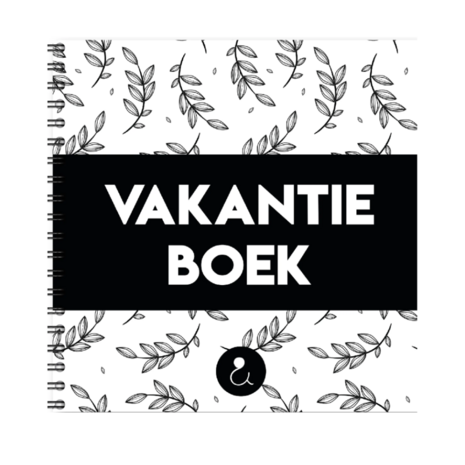 Invulboek Vakantie - Vakantieboek Reisdagboek - Reisherinneringen Boek - Vakantie Fotoboek - Travel Journal - 21x21cm - Zwart