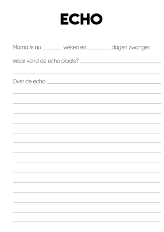 Echo Boekje | Mijn Echo's | Zwangerschapsboekje Echo Foto's