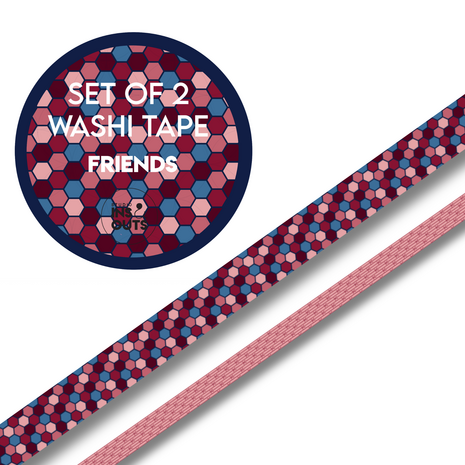 Mini Hobby Pakket Scrapbook & Journaling | 2 Stickervellen | 1 Washi Tape | Friends