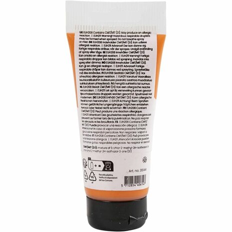 Acryl Verf, semi-glanzend, semi-dekkend, oranje, 75 ml/ 1 fles