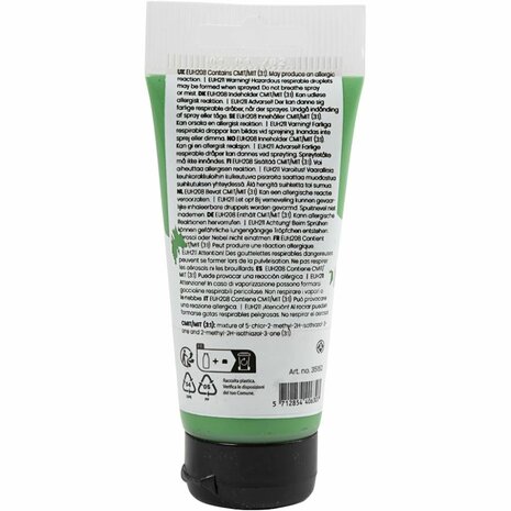 Acryl Verf, semi-glanzend, semi-dekkend, crome green, 75 ml/ 1 fles