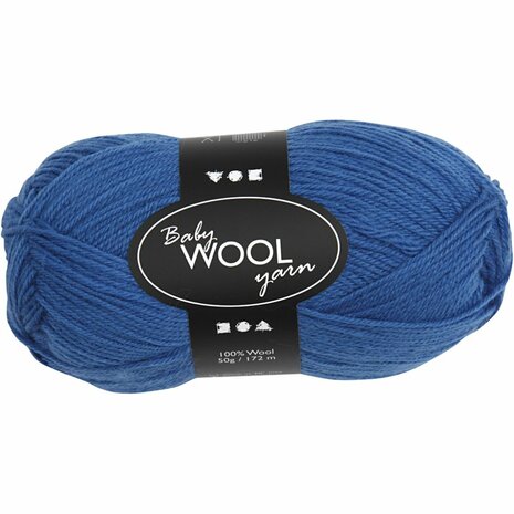 Baby garen blauw | Babywol | Merino wol baby | Breien & haken | 172 m | 50 g | 1 bol