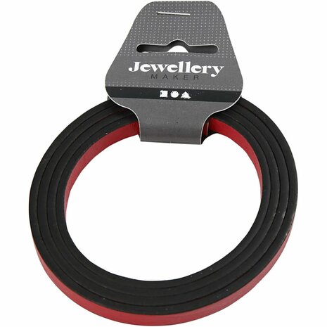 Band van Imitatie Leer, B: 10 mm, dikte 3 mm, rood, 1 m/ 1 doos