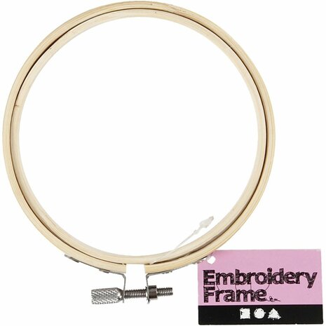 Borduurframe | Hout | Borduurring met schroef | Handwerkhoepel | &Oslash; 10 cm | 1 stuk