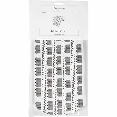 Cadeaudoosje, badhuis, afm 18x15x6 cm, 300 gr, zwart, wit, 3 stuk/ 1 doos