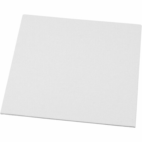 Canvas Paneel, afm 20x20 cm, dikte 3 mm, 280 gr, wit, 10 stuk/ 1 doos