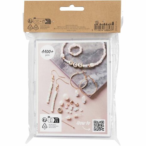 Creatieve Box Sieraden, Zoetwaterparels, ca. 1100+ stuk, pastelkleuren, 1 doos