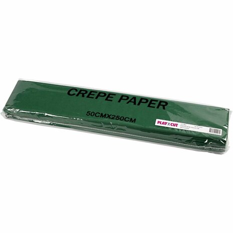Cr&ecirc;pepapier Groen | Rekbaar Knutselpapier | Bloemenpapier | 50x250 cm | 10 Vellen