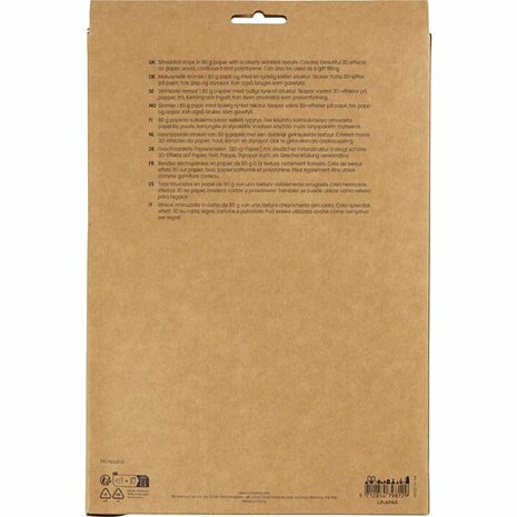 Crinkle papier, L: 25-30 cm, B: 3 mm, bruin, rood, 2x50 gr/ 1 doos