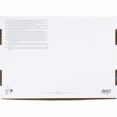 Crinkle papier, L: 25-30 cm, B: 3 mm, zwart, bruin, rood, wit, 4x50 gr/ 1 doos