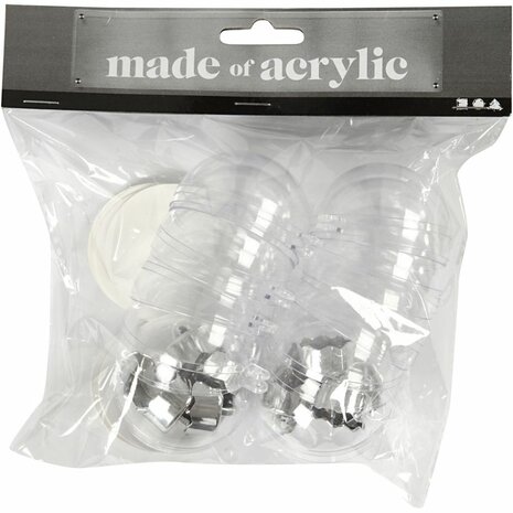 Transparante Plastic Ballen | Vulbare Deco Ballen | Tweedelige Hobbyballen | &Oslash; 5 cm | 10 Stuks