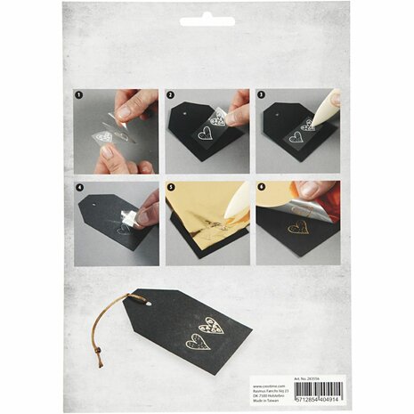 Deco folie en transfervel, Magische kerst, vel 15x15 cm, rood, zilver, 2x2 vel/ 1 doos