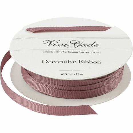 Decoratie lint, B: 6 mm, roze, 15 m/ 1 rol