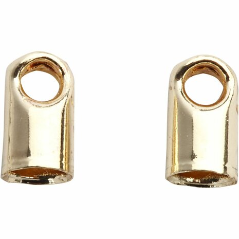 Eindkapje | Verzilverd | Montagegaten | Voor sieraden afwerking | 10 stuks