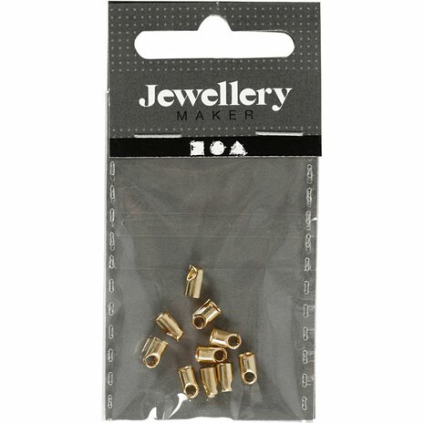 Eindkapje | Verzilverd | Montagegaten | Voor sieraden afwerking | 10 stuks