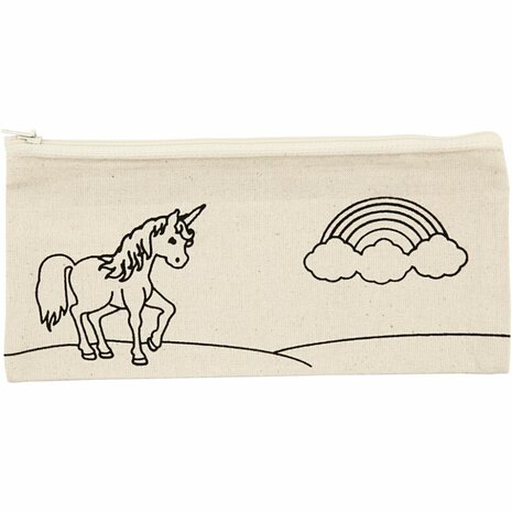 Etui, unicorn, afm 21x9 cm, 245 gr, licht naturel, 1 stuk