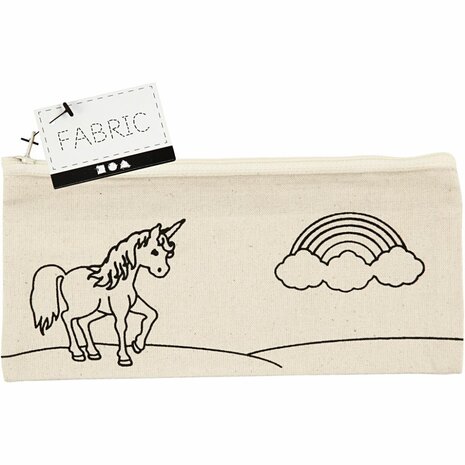 Etui, unicorn, afm 21x9 cm, 245 gr, licht naturel, 1 stuk