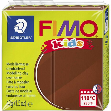 Boetseerklei Bruin | FIMO Kids Klei | Afbak Klei Kinderen | Kinderklei | DIY Klei | Bruin | 42 Gram | 1 Stuk