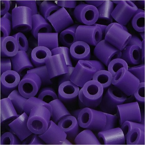 Foto kralen, afm 5x5 mm, gatgrootte 2,5 mm, medium, donkerpaars (11), 1100 stuk/ 1 doos