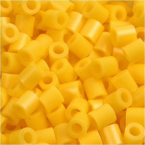 Foto kralen, afm 5x5 mm, gatgrootte 2,5 mm, medium, geel (14), 1100 stuk/ 1 doos