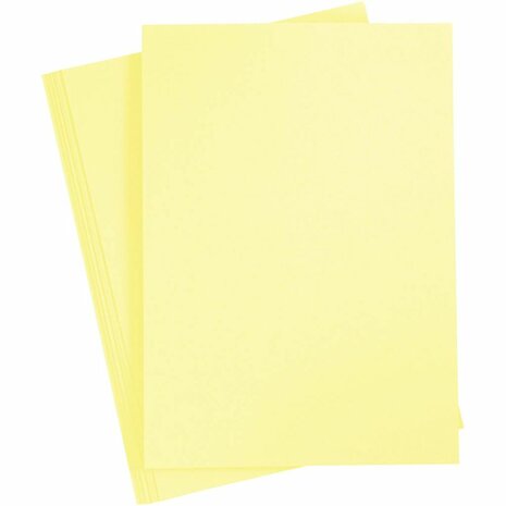 Geel Karton A4 180 Grams | Hobbykarton | Geel Knutselkarton | Geel Papier 21x29,7 cm | 20 Vellen