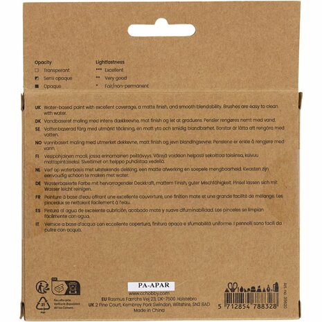 Gouacheverf, Natuurlijke kleuren, 6x20 ml/ 1 doos