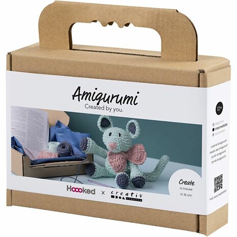 Hobbyset Amigurumi, Muis, mint, 1 doos