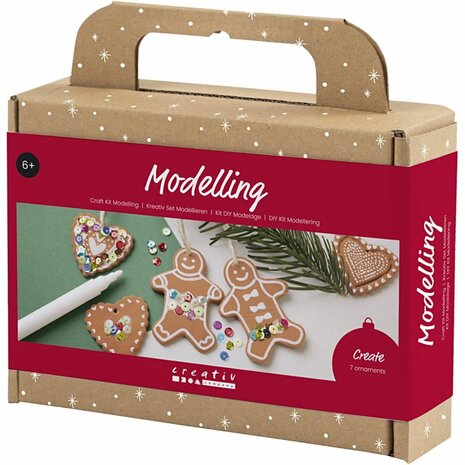 Hobbyset Boetseren, Kleine taartfiguren, midden bruin, 1 doos