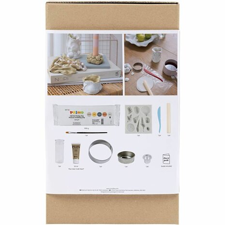 Hobbyset Boetseren, Vazen en kandelaars, beige, ivoor, off-white, 1 doos