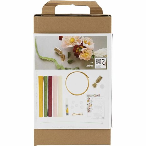 Hobbyset Cr&ecirc;pepapier, Krans, Cr&ecirc;pe-verhouding: 180%, 1 doos