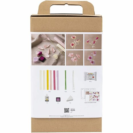 Hobbyset Cr&ecirc;pepapier, Bloem, pastelkleuren, 1 doos