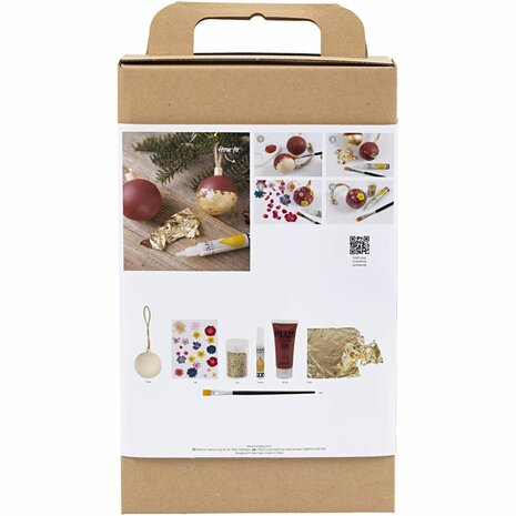 Hobbyset Decoupage, Gedroogde bloemen, kerstrood, 1 doos