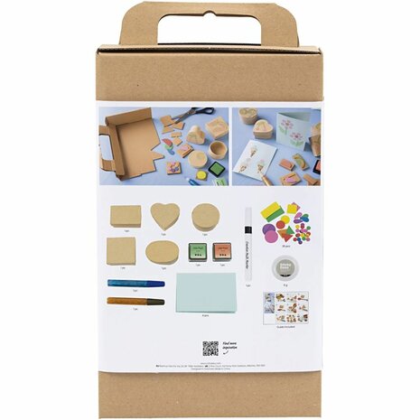 Hobbyset Foam Druk, Versierde dozen en kaarten, beige, mid groen, mint, helder rood, 1 doos