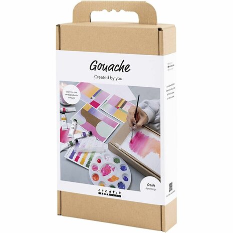 Hobbyset Gouache, Schilderijen, diverse kleuren, 1 doos