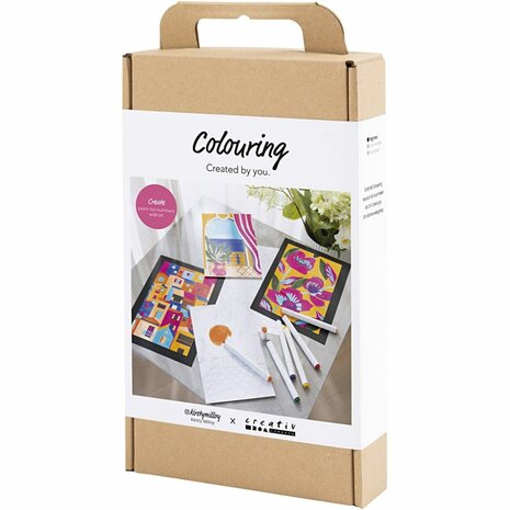 Hobbyset Kleuren, Schilderen volgens cijfers, markeerstiften, 1 doos