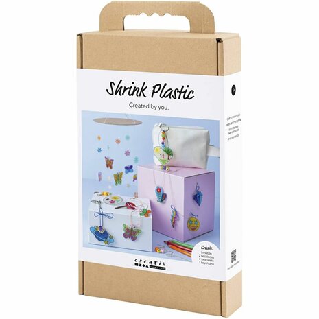 Hobbyset Krimpfolie, Mobiel, halsketting, armband, sleutelhanger, diverse kleuren, 1 doos