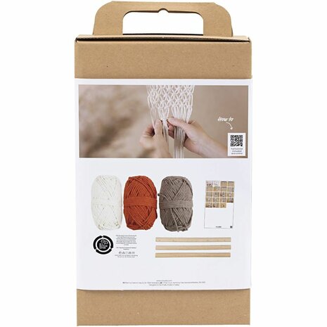Macram&eacute; set bloemenhanger | Hobbyset macrame | DIY pakket | Macram&eacute; bloemenhanger maken | 1 Doos