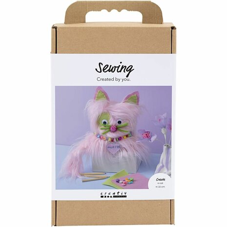 Hobbyset Naaien, Kat, diverse kleuren, 1 doos