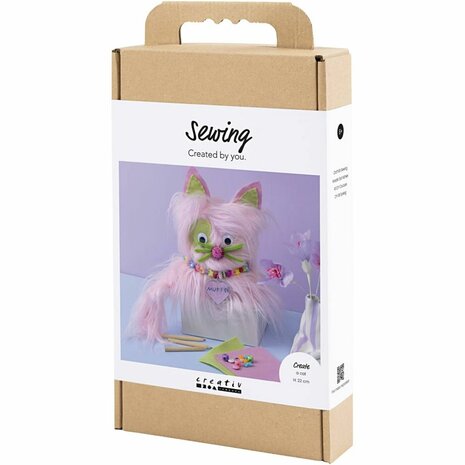 Hobbyset Naaien, Kat, diverse kleuren, 1 doos