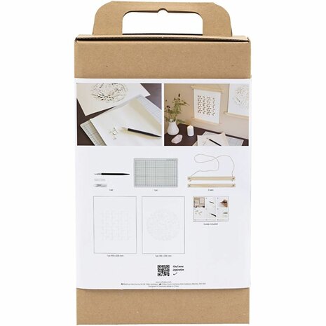 Hobbyset Papierkunst, Papieren hangers, off white, 1 doos