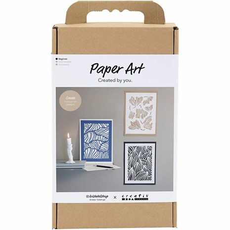 Hobbyset Papierkunst, Afbeeldingen om op te hangen, off white, 1 doos