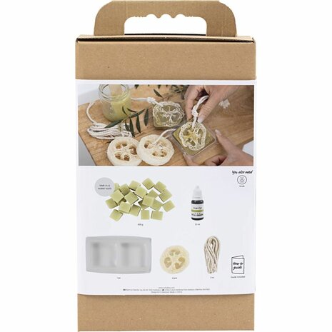 Hobbyset Zeep Maken, loofah, olijfgroen, 1 doos