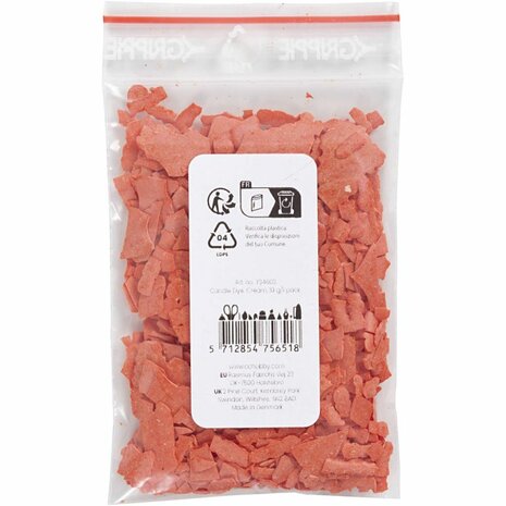 Kaarsenverf, cr&egrave;me, 10 gr/ 1 doos