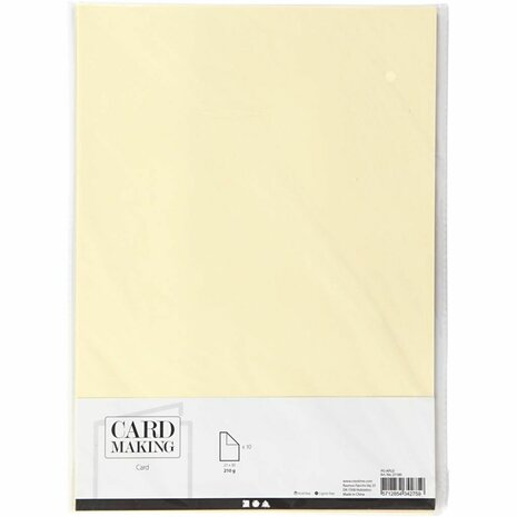 Geel Karton A4 210 Grams | Hobbykarton | Geel Knutselkarton | Geel Papier 21x29,7 cm | 10 Vellen