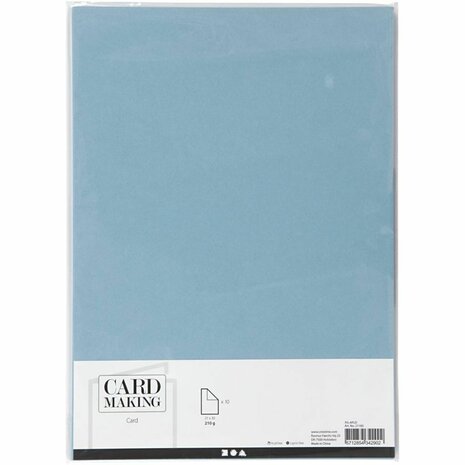 Blauw Karton A4 210 Grams | Hobbykarton | Blauw Knutselkarton | Blauw Papier 21x29,7 cm | 10 Vellen