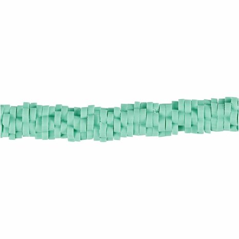 Klei kralen | Polymeer kralen bloemvorm | Platte rijgkralen | Groen | &Oslash; 5-6 mm | Gat 2 mm | 145 stuks