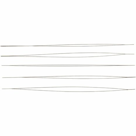 Kralennaald, L: 12 cm, dikte 0,25 mm, 5 stuk/ 1 doos