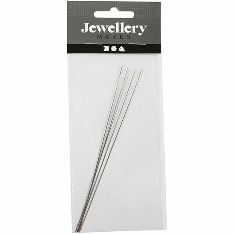 Kralennaald, L: 12 cm, dikte 0,25 mm, 5 stuk/ 1 doos