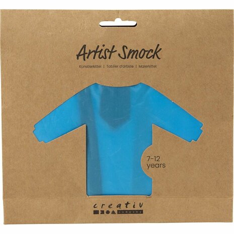 Kunstenaarskiel, L: 75 cm, afm 7-12 jaar, turquoise, 1 stuk